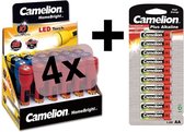 Set 4 Camelion zaklampen inclusief 10x AA batterijen