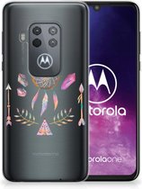Motorola One Zoom Telefoonhoesje met Naam Boho Dreamcatcher