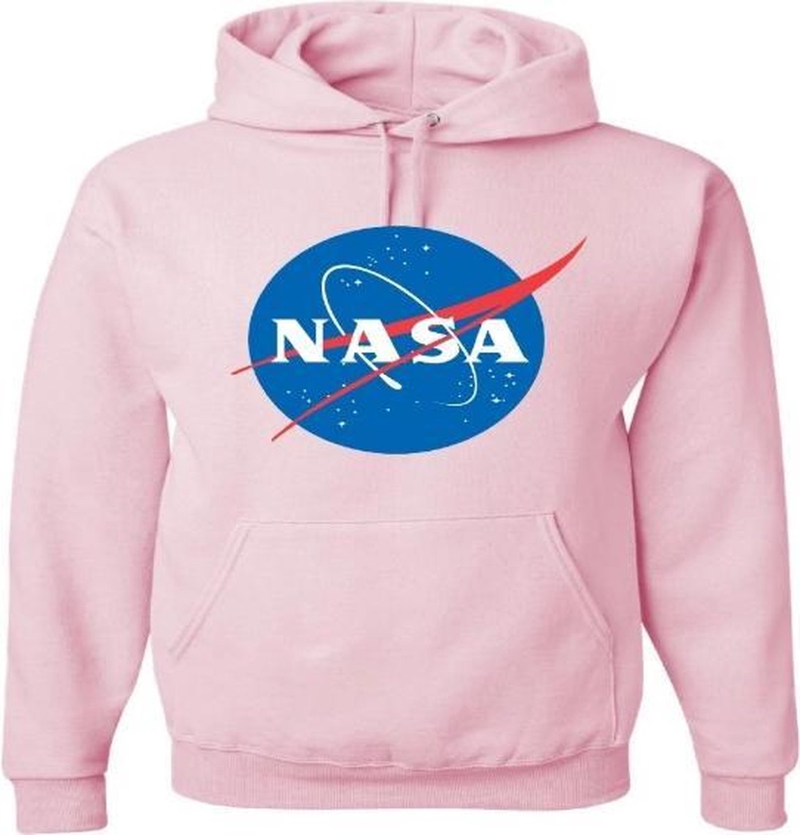 Hoodie sweater | Nasa klassieke Insignia logo | Pink | Maat XL