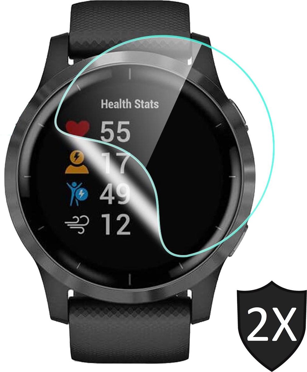 Screenprotector geschikt voor Garmin Vivoactive 4 - Crystal Clear PET Glas Folie - 2 Stuks