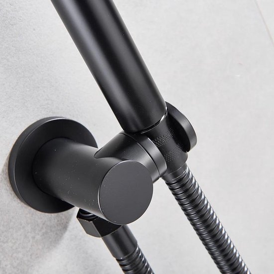 Blackline TS Premium regendoucheset Inbouw Mat zwart Doucheset 20CM