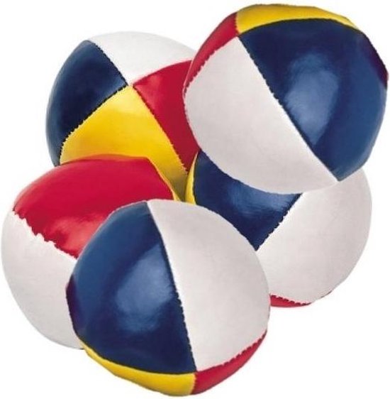 5x Balles de jonglage colorées 6,5 cm - Balles de jonglage jouer balles  lancer de balle