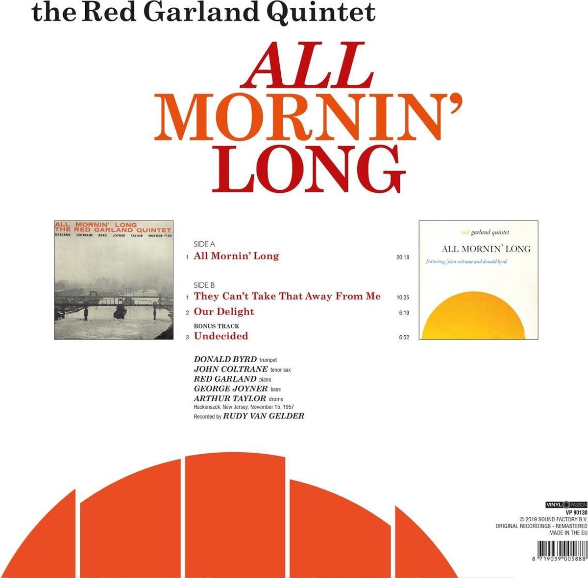 All Mornin' Long, The Red Garland Quintet | Muziek | bol