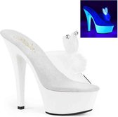 Pleaser Muiltjes -37 Shoes- KISS-201BUNNY Paaldans schoenen Transparant