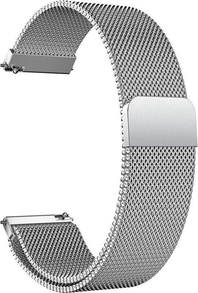 Milanees Bandje - Zilver - Garmin Vivoactive 3 - Forerunner 645 - Vivomove HR - Bandbreedte 20mm