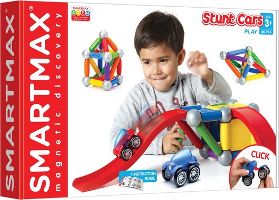 SmartMax Basic Stunt Cars - Magnetisch Constructiespeelgoed Auto's | bol.com