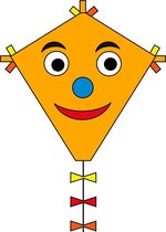 Invento Eenlijnskindervlieger Eddy Happy Face 45 X 50 Cm Oranje
