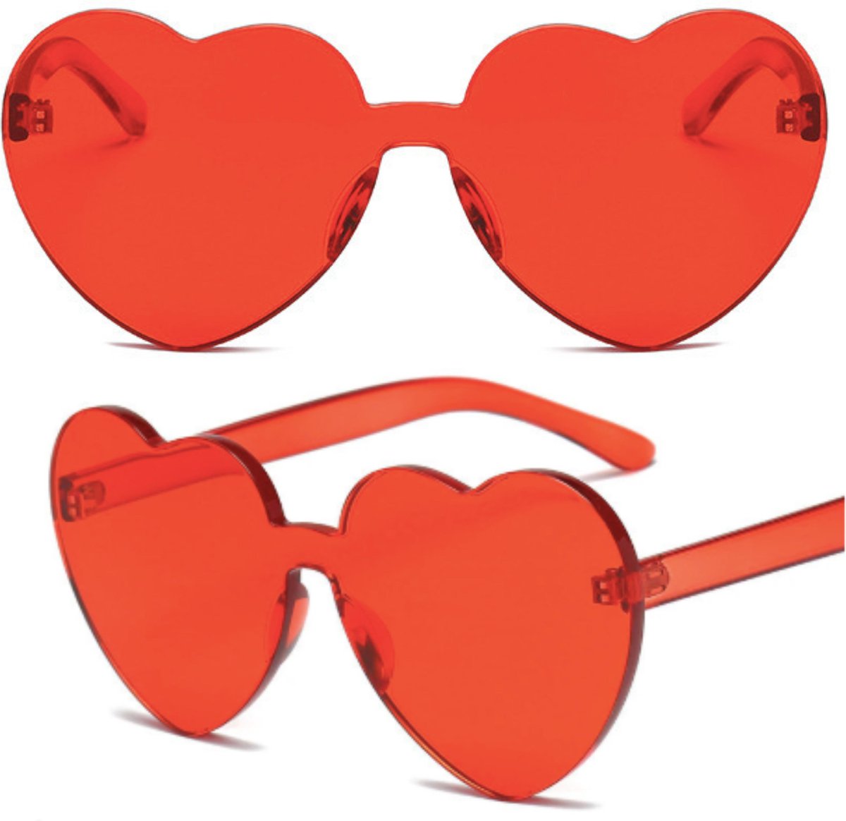 CHPN - Hartjesbril - Roze bril - Hartshaped sunglasses - Hartjes zonnebril - Festivalbril - Partybril - Feestbril - Hippe bril - Druipend hart - Smeltend hart - Coole bril