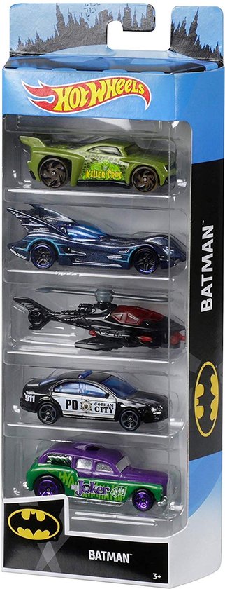 Hot Wheels Coffret 5 véhicules Batman petites voitures miniatures - Hot  wheels