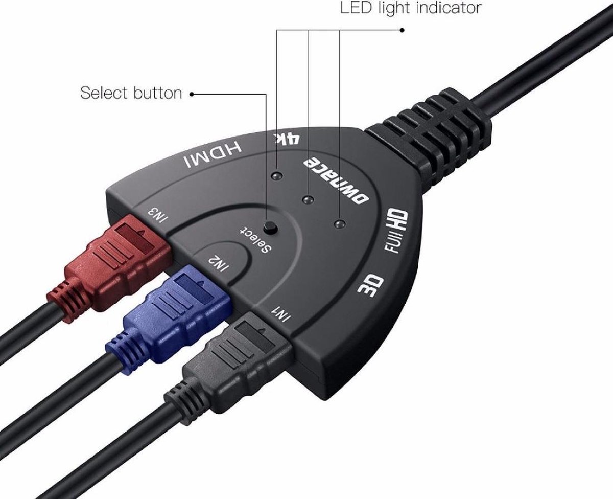 8K HDMI Switch 4K 120Hz - 5 in 1 Out HDMI Splitter Switcher 8K@60Hz 4K@120Hz mit Remote 3D HDR10 HDCP 2.3 CEC, Verwendung für PS5/4/3 Xbox DVD Player Fire Stick Roku TV