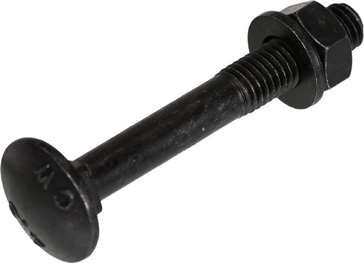 Blackline bevestigingsmaterialen - Slotbout met moer en sluitring – M5 t/m M8 (30–100 mm) - M6 x 50mm / 25