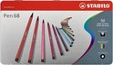STABILO Pen 68 50 Viltstiften - Metalen Etui