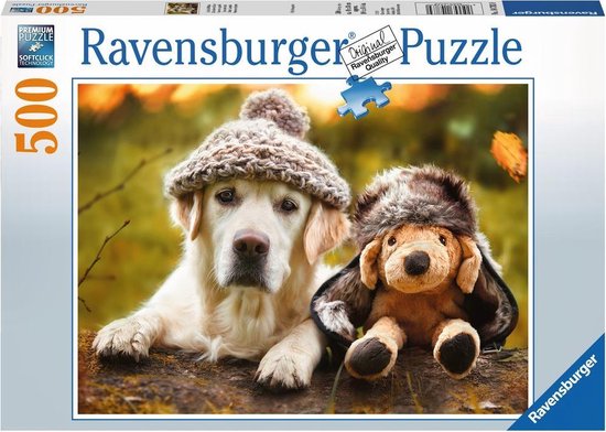Zogenaamd Vallen Nietje Ravensburger puzzel Hond met muts - legpuzzel - 500 stukjes | bol.com