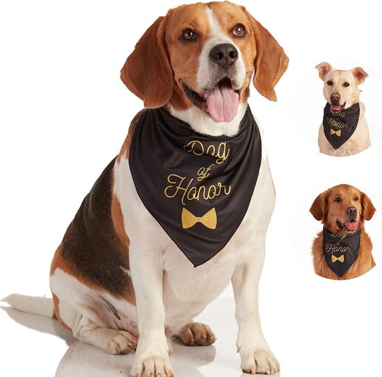 Odi Style verloving cadeau's honden bandana – huwelijk cadeau symbolen  Getuige hond ... | bol.com