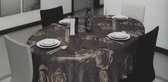 Tafellaken - Tafelkleed - Tafelzeil - Geweven - Opgerold op dunne Rol - Geen Plooien - Duurzaam - Riana Bruin - 140 cm x 160 cm