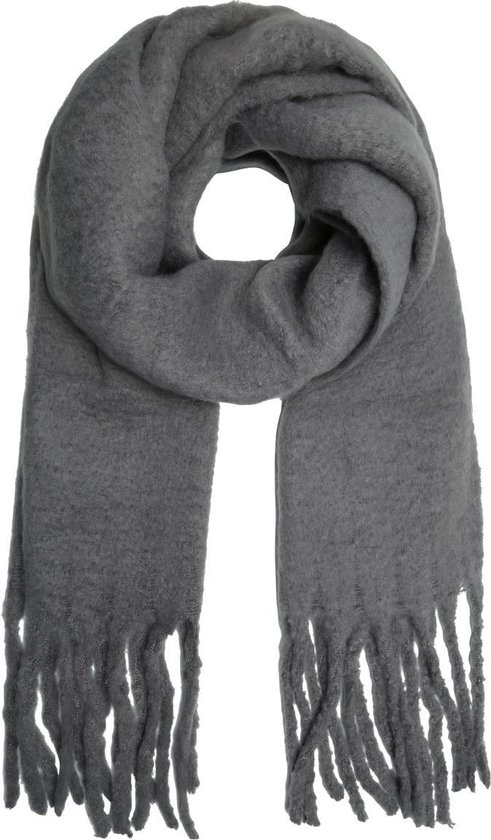 Extra dikke sjaal Solid Colors|Lange shawl|Effen grijs | bol