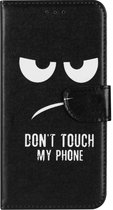 Xssive Hoesje voor Samsung Galaxy A51 - Book Case - Dont't Touch My Phone