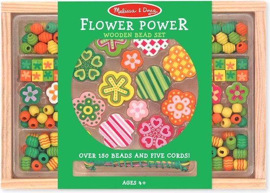 Thumbnail van een extra afbeelding van het spel Melissa & Doug Houten flowerpower kralenset