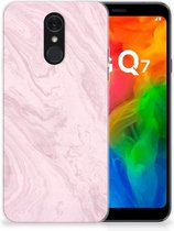 LG Q7 TPU Siliconen Hoesje Marble Roze