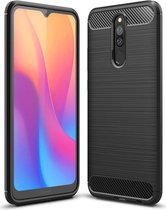 Xiaomi Redmi 8A Geborsteld TPU Hoesje Zwart