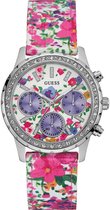 GUESS Watches Dames Horloge W0903L1 - textiel - wit;roze - Ø 37 mm