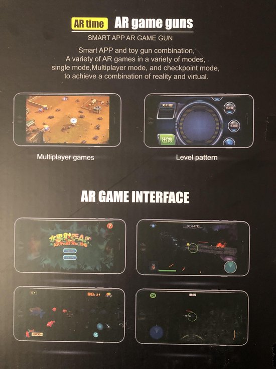 Thumbnail van een extra afbeelding van het spel ar game gun -ar smart gun aap combines with toy gun - kleur blauw
