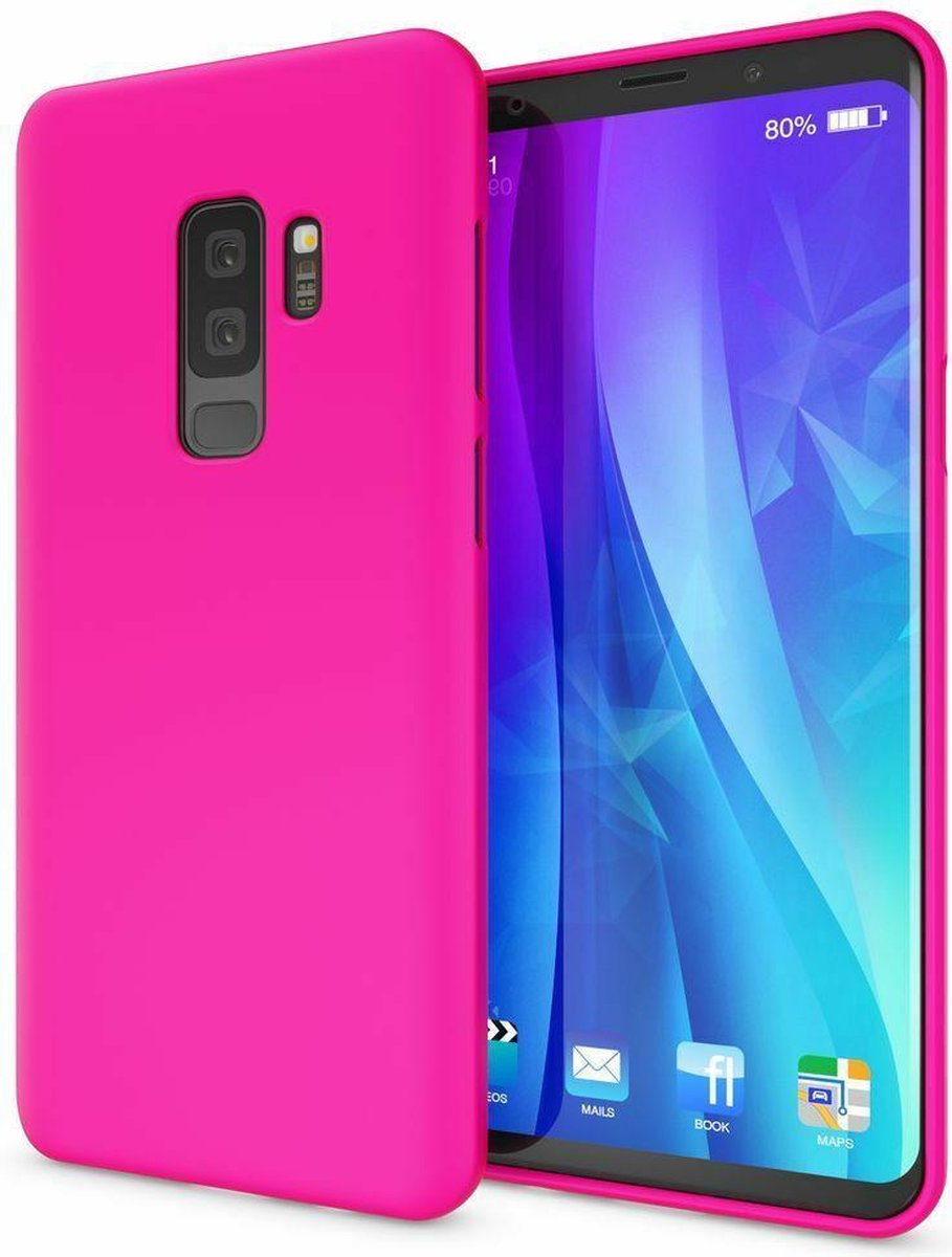 Samsung A50 hoesje siliconen - MJOY - Back Cover - Neon Roze