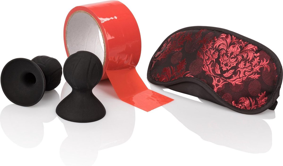 Goedkoopste CalExotics - Scandal Beginners Fetish Kit - Bondage / SM Rood