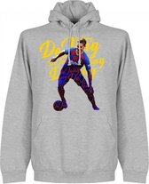 Frenkie de Jong Barcelona Script Hoodie – Grijs – M