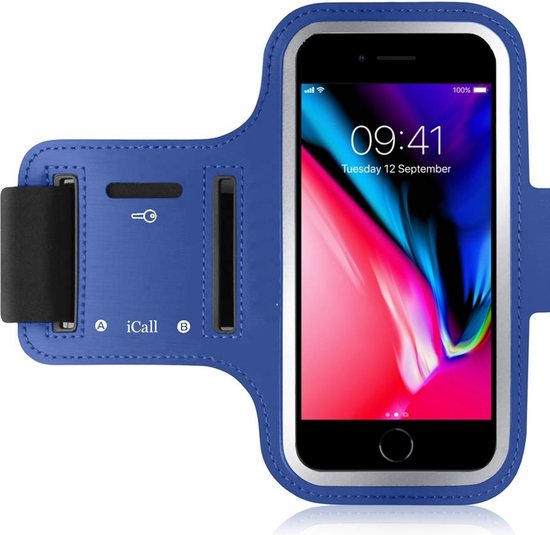 Sport Armband Sportband Hardlopen voor Smartphone / Telefoon / GSM - Blauw  | bol.com