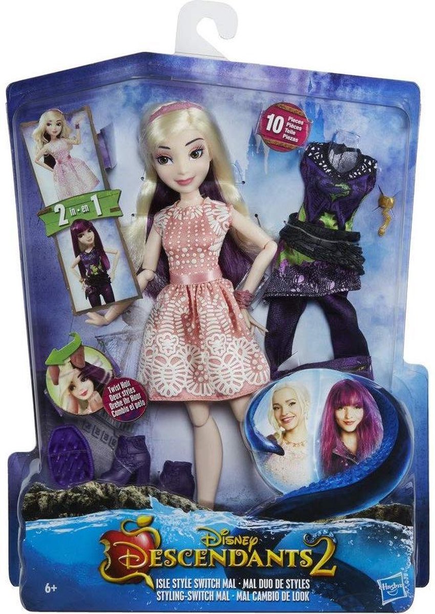 Descendants 2: Mal "Isle Style Switch" - Barbie Pop | bol.com