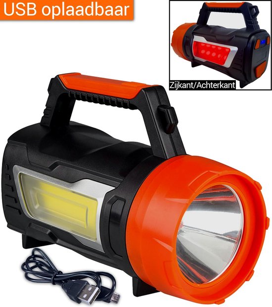 Lampe de poche LED grand projecteur rechargeable | Camping Searchlight  Grande lampe de... | bol.com