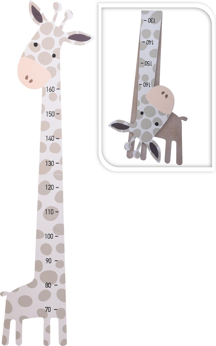 H&S Kindermeetlat - groeimeter - 70-160cm - Giraffe - H&S