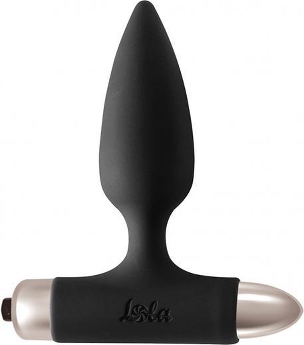 Goedkoopste Anale Buttplug- Vibratie- Bullet - Silicone - 10 functies- AAA batterij- Waterproof- Spice it up New Edition Glory Zwart