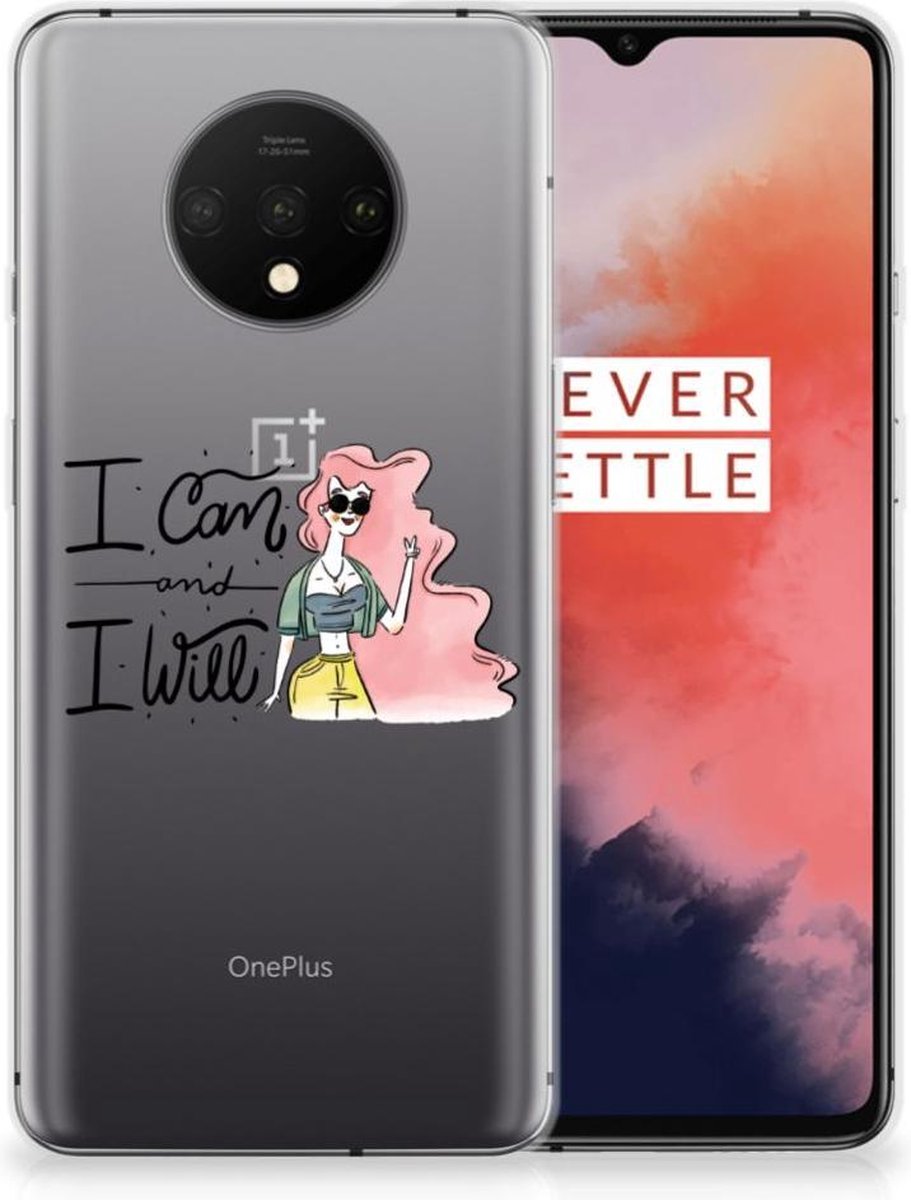 OnePlus 7T Telefoonhoesje met Naam i Can