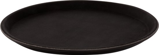 Foto: Mammoet easy dienblad rond antislip 36 cm zwart polypropyleen