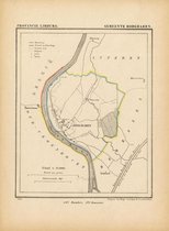 Historische kaart, plattegrond van gemeente Borgharen in Limburg uit 1867 door Kuyper van Kaartcadeau.com