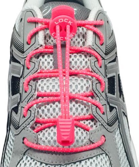 Lock Laces Pink - Lacets élastiques - Running