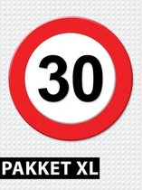 Verkeersbord 30 jaar feestartikelen pakket XL