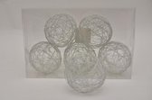 Bijstekers - Metal Wire Ball 10cm 6pc. White