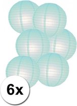 Voordelig lampionnen pakket mint 6x