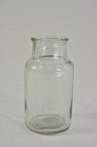 Glazen Vazen En Flessen - Fles Glas Ambon Helder D7 H13cm