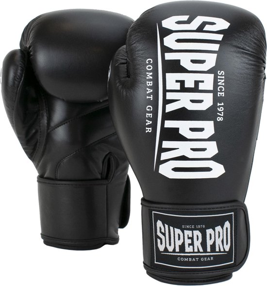 Gants d'arts martiaux Super Pro - Unisexe - Noir / Blanc 45-55 kg