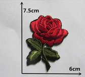 Clothing Rose Flower Patch - Rozen patch - Patches - Strijk embleem - Strijkapplicatie - Kleding - Styling | 2 stuks