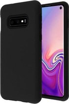 Samsung S10e Hoesje Zwart - Samsung galaxy s10e hoesje zwart case siliconen hoes cover