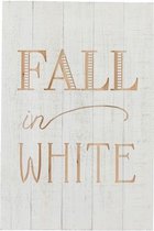 J-Line - Fall in White Wandbord Wit Naturel