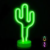 Relaxdays neonlamp led - nachtlampje - neon tafellamp - tafeldecoratie - neon lamp - Cactus