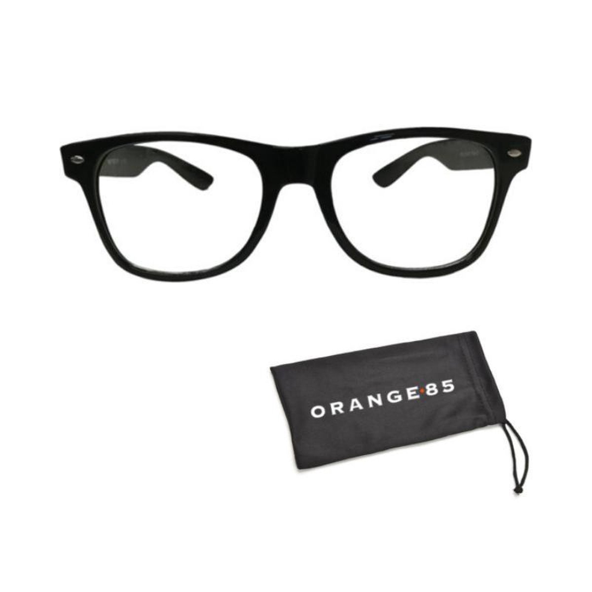 Nerdbril zwart van JY\u0026K met fluwelen cover | bol.com