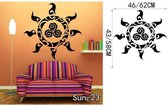 3D Sticker Decoratie Mooie zon en maan Etnische Boho Sunshine muur sticker Art Decor Sticker Vinyl Fashion muurstickers Home Decor slaapkamer - Sun23 / Large