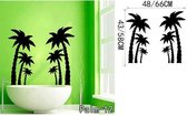 3D Sticker Decoratie Grote palmbomen Vogel Verwijderbaar Vinly Muurtattoo Art Mural Decor Sticker Muursticker Interieur - Palm12 / Small